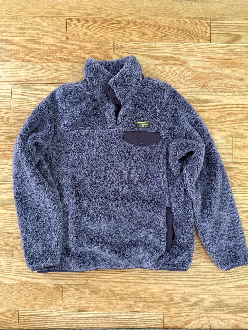 LL Bean high pile fuzzy fleece pullover